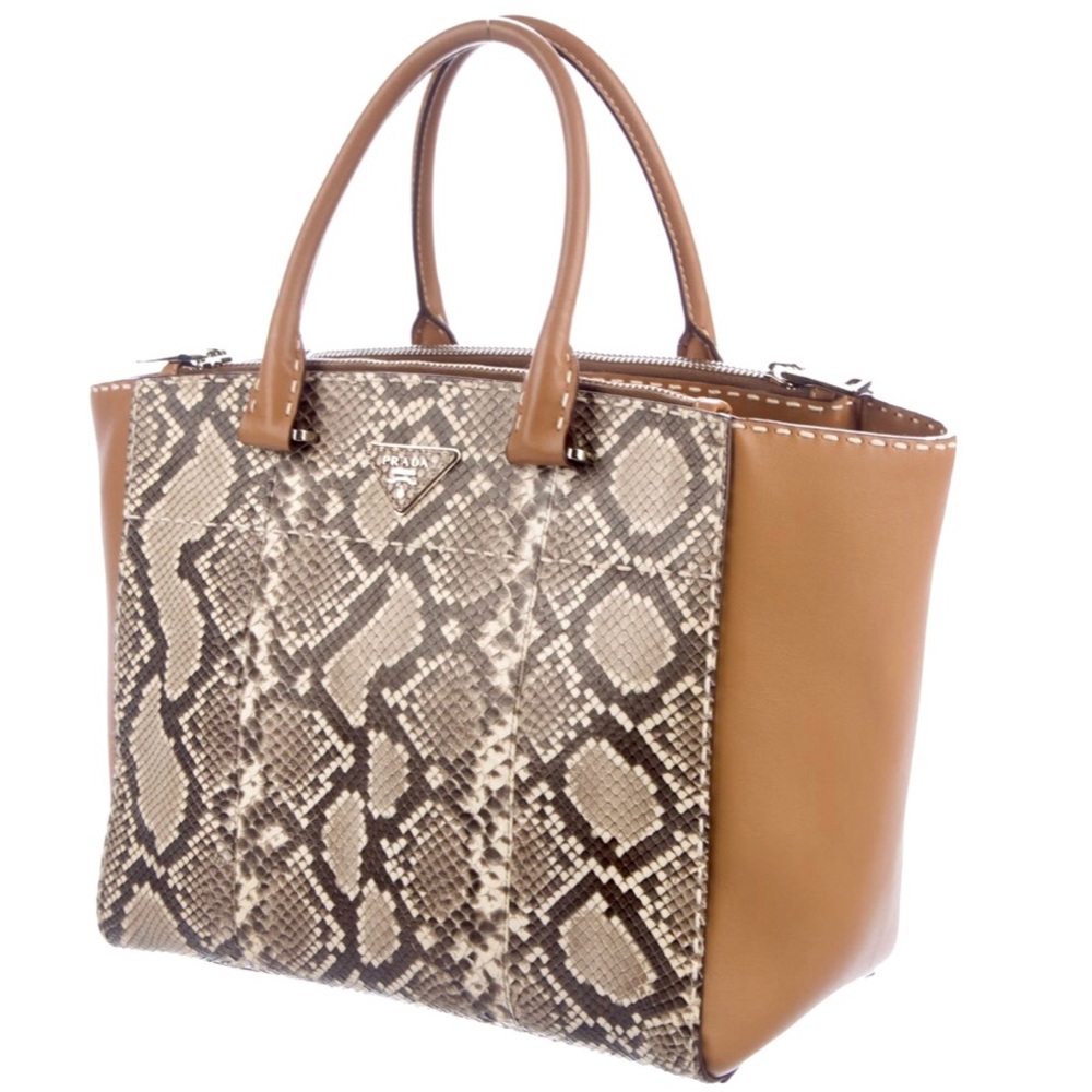 PRADA Rare Genuine Python City Twin Pocket Large Tote - Picture 13 of 13
